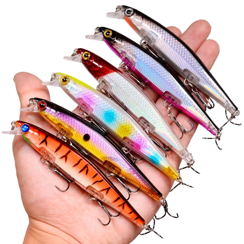 Señuelo Láser Minnow Crankbait – 11 cm, 13 g, Triple Anzuelo #6