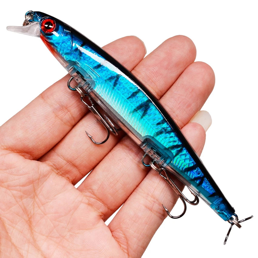 Señuelo Láser Minnow Crankbait – 11 cm, 13 g, Triple Anzuelo #6