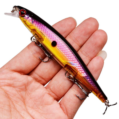 Señuelo Láser Minnow Crankbait – 11 cm, 13 g, Triple Anzuelo #6
