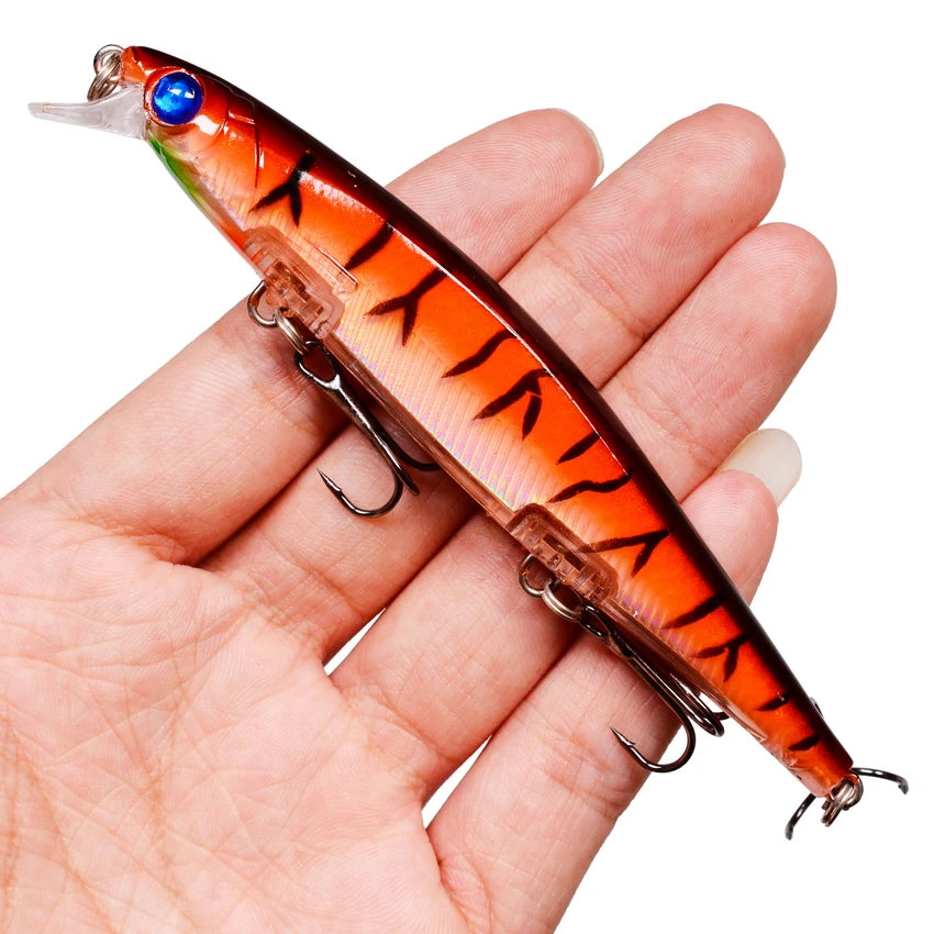 Señuelo Láser Minnow Crankbait – 11 cm, 13 g, Triple Anzuelo #6