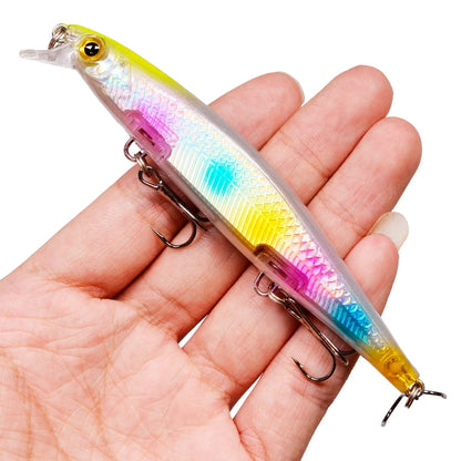 Señuelo Láser Minnow Crankbait – 11 cm, 13 g, Triple Anzuelo #6