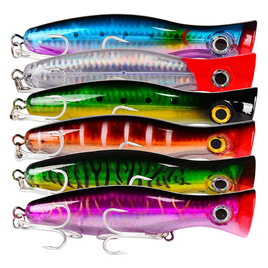 Señuelo Popper PRO BEROS 12.5 cm – 43g Flotante para Pesca en Superficie