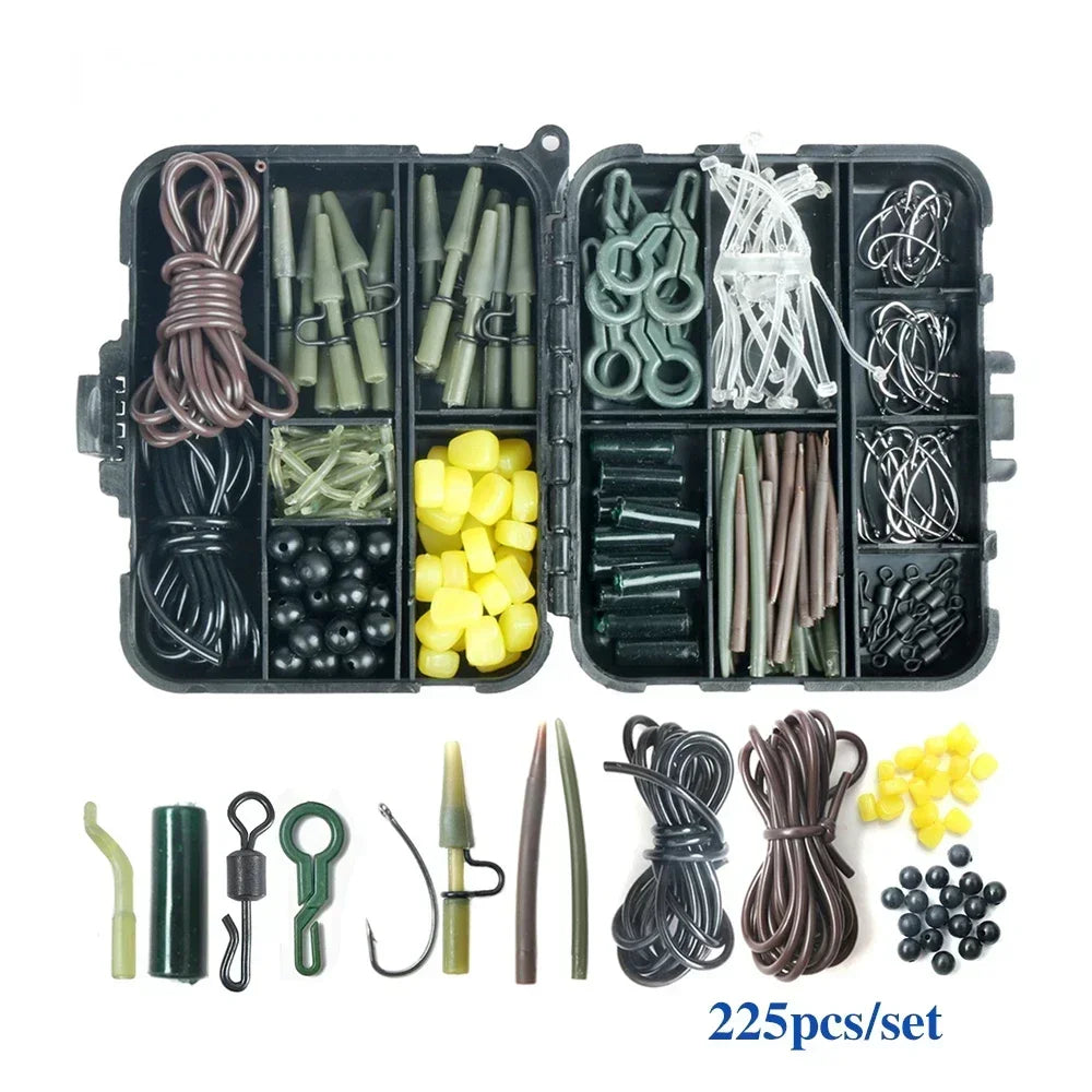 Kit de Pesca para Carpa – Piezas con Caja Compacta | Accesorios Antienredo y Terminal Tackle