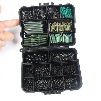Kit de Pesca para Carpa – Piezas con Caja Compacta | Accesorios Antienredo y Terminal Tackle