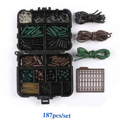 Kit de Pesca para Carpa – Piezas con Caja Compacta | Accesorios Antienredo y Terminal Tackle