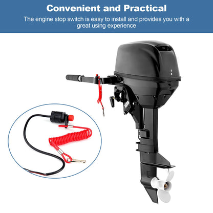 Interruptor de Paro de Emergencia para Motor Fueraborda - Compatible con Yamaha, Suzuki y Honda