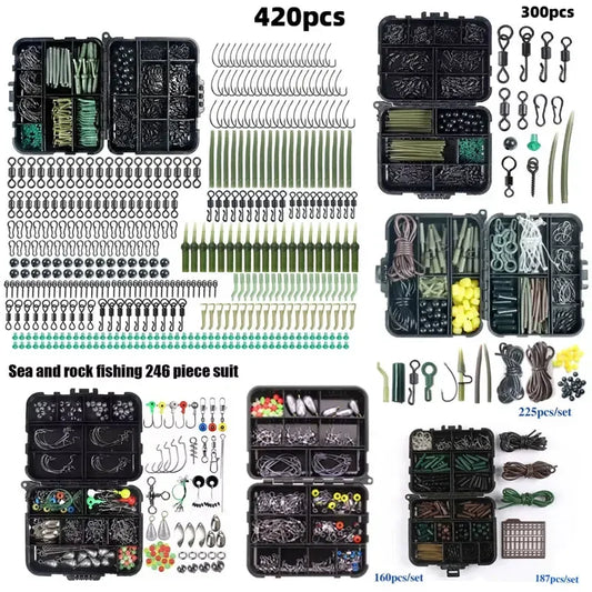 Kit de Pesca para Carpa – Piezas con Caja Compacta | Accesorios Antienredo y Terminal Tackle
