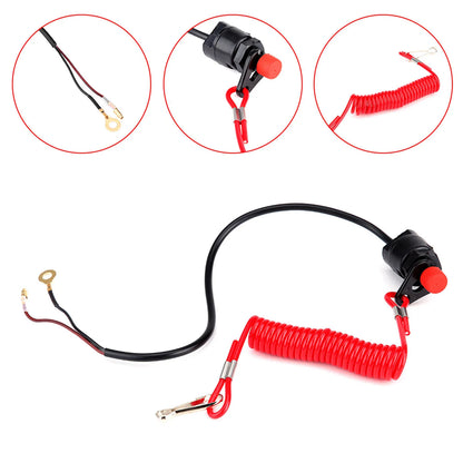 Interruptor de Paro de Emergencia para Motor Fueraborda - Compatible con Yamaha, Suzuki y Honda