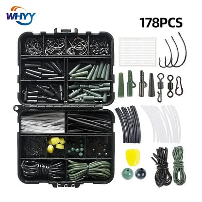 Kit de Pesca para Carpa – Piezas con Caja Compacta | Accesorios Antienredo y Terminal Tackle